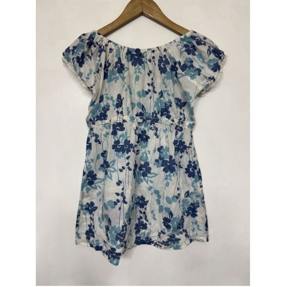 Aeropostale White Floral Babydoll Top Small Y2K Boho - Picture 2 of 10